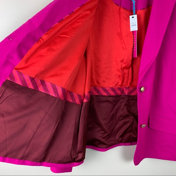 NWT Talbots Fuchsia Pink Blazer Gold Buttons 22W - Picture 8 of 16